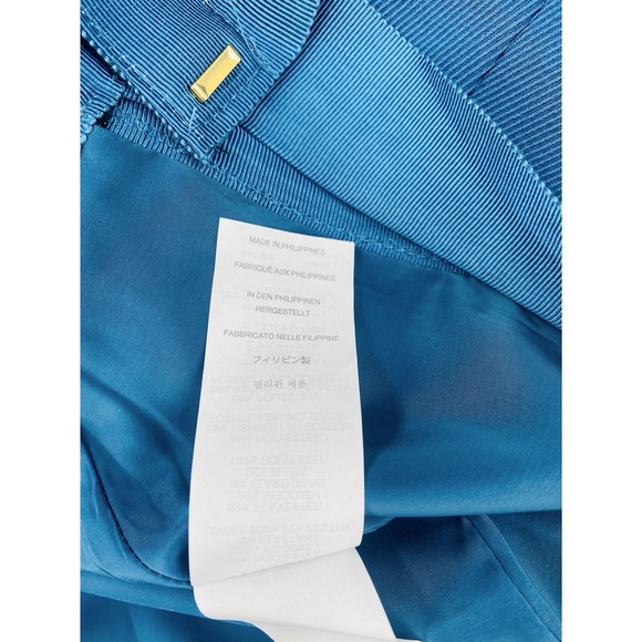 J. Crew Aqua Blue  Asymmetrical Front Zipper Lined Pencil Skirt - Picture 11 of 11